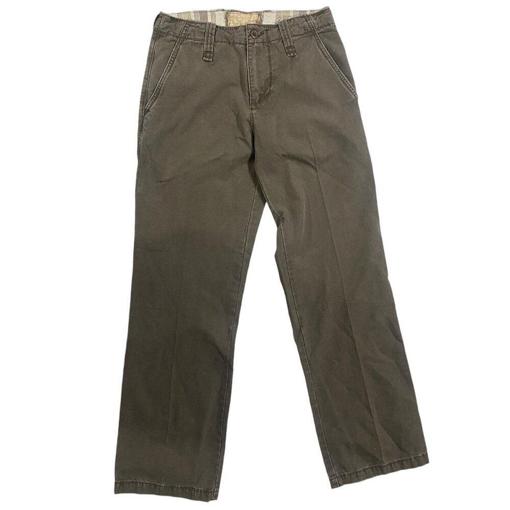 BKE University Flat Front Pants Mens 29R X‎ 31.5 Straight Casual Buckle